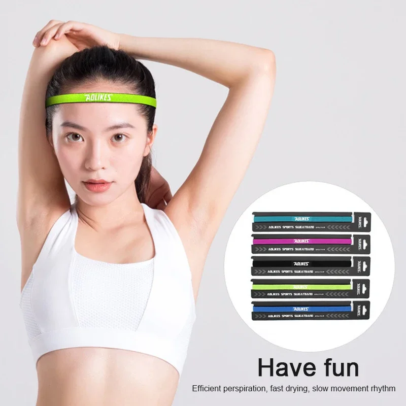 Non-slip Sports Headband for Men Women Running Fitness Yoga Anti-sweat Exercise Head Bands Elastic Compfortale Workout Sweatband