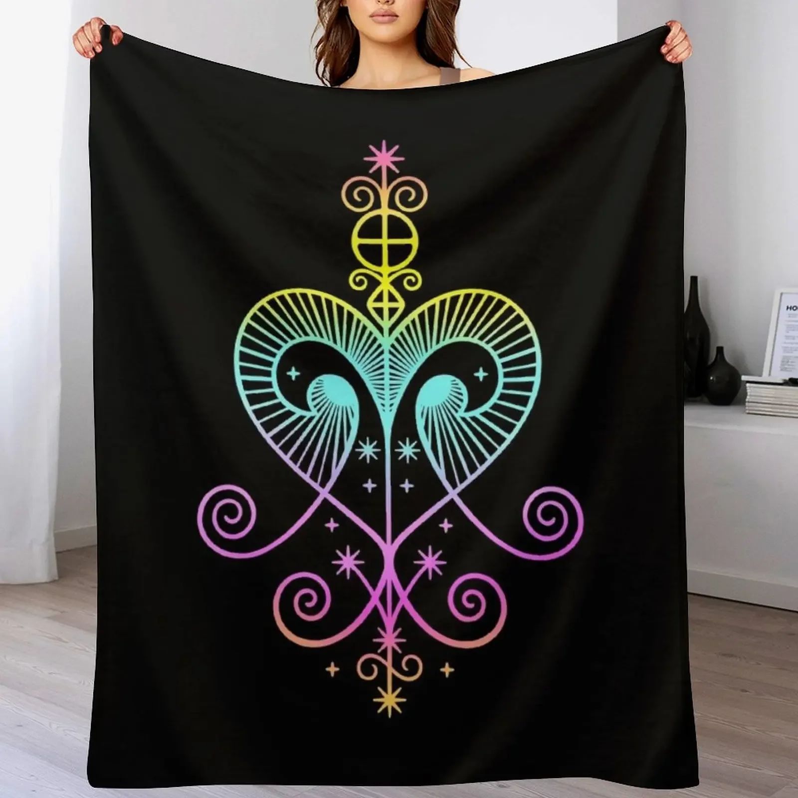 

Erzulie Freda veve Loa Voodoo Throw Blanket Soft Custom Luxury St Blankets Sofas Of Decoration Blankets