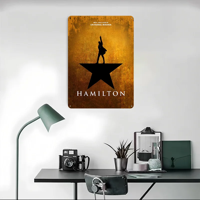 هاميلتون المعادن المشارك علامات معدنية جدار الفن الملصقات على جدار ديكور مخصص تين تسجيل للديكور المنزل خمر الداخلية الرجعية #4