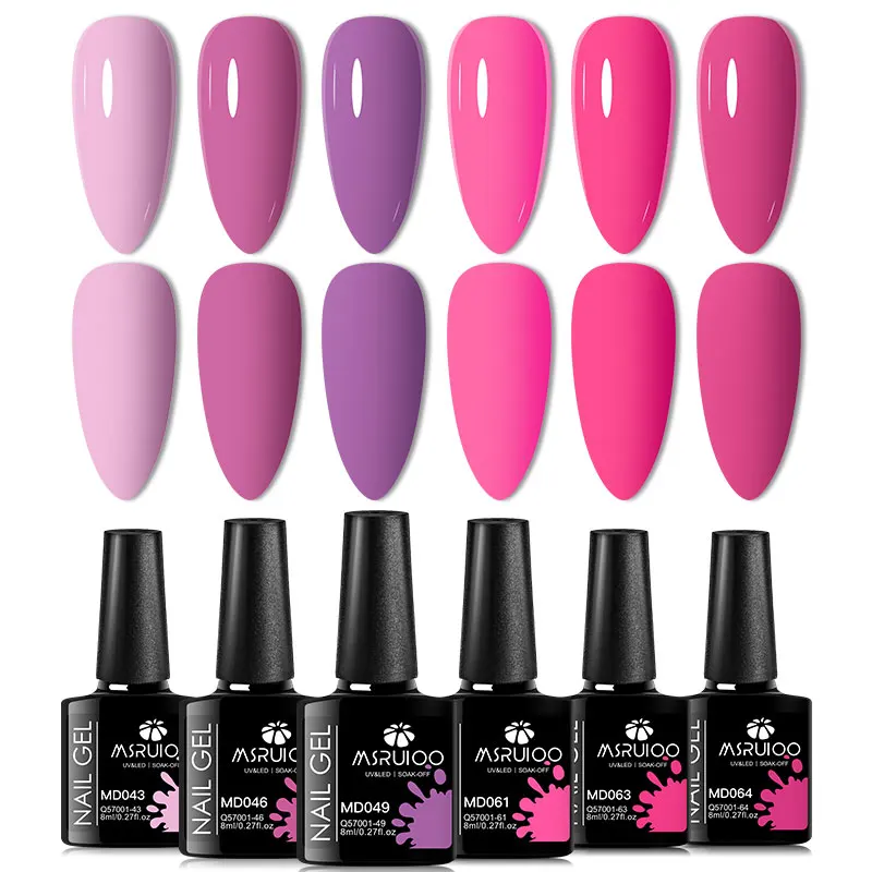 6pc Nagelgel Polish Set All-Season Ultra Gepigmenteerde Semi Permanente UV Schilderen Gel Voor Nagels Salon DIY manicure Vernis Ontwerp