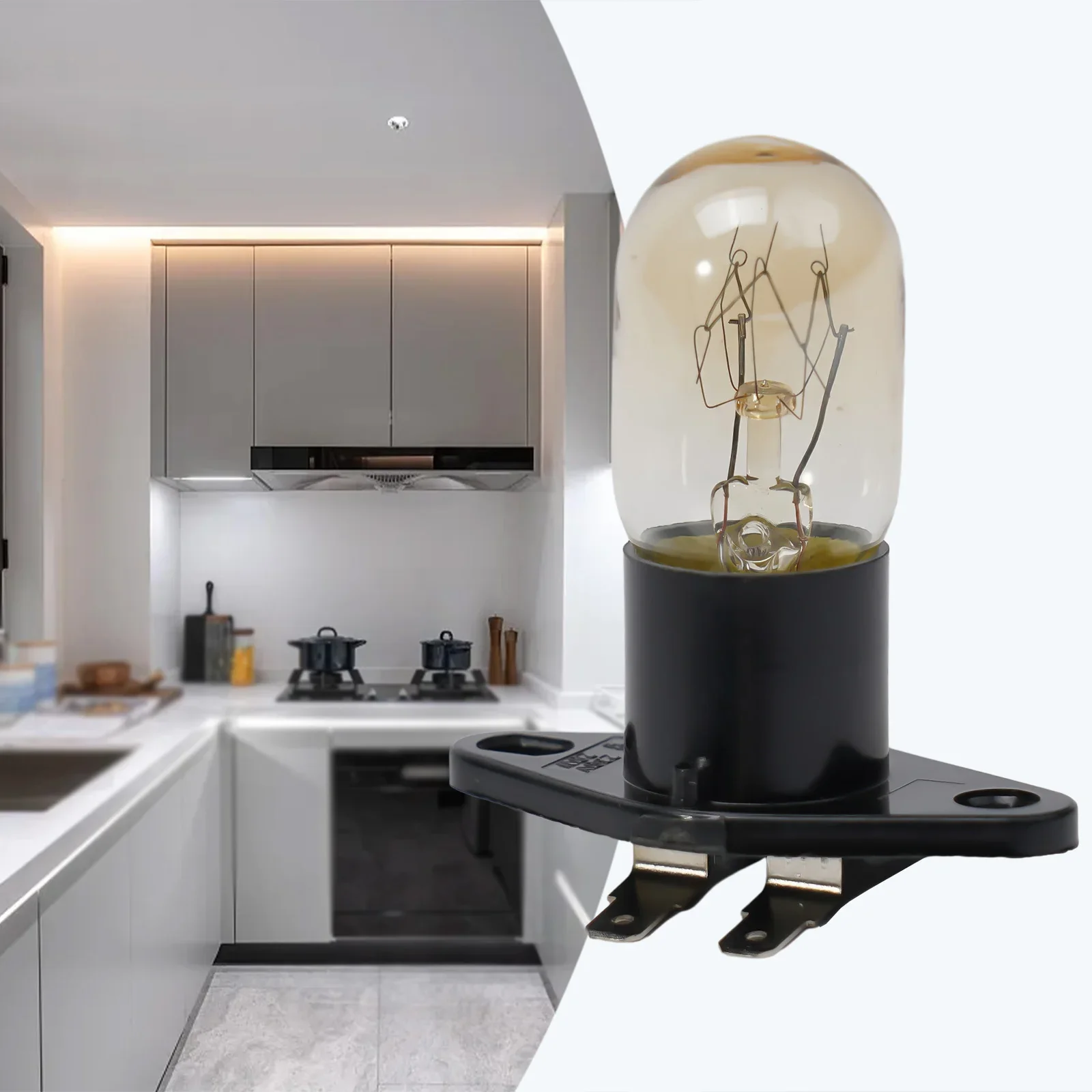 250V 2A Microwave Halogen Bulb Replacement With 2 Pin Base Refrigerator Oven Lighting Bulb Small Appliances Direct Sales
