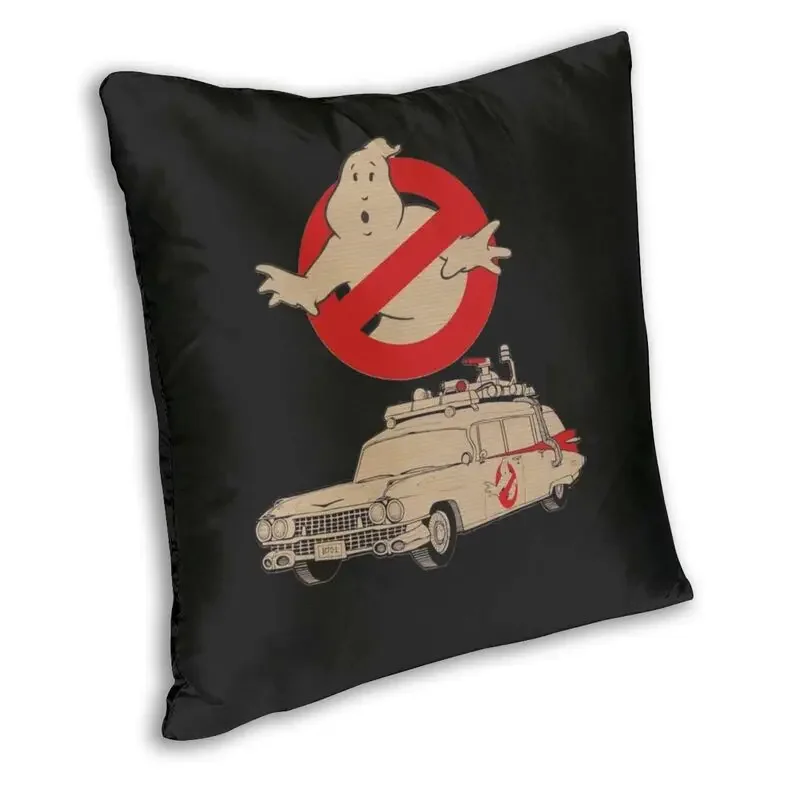 Soft Funny Ghostbusters Logo Throw Pillow Cover Home Decorative Supernatural Comedy Film Cushion Cover 40x40cm for Living Room