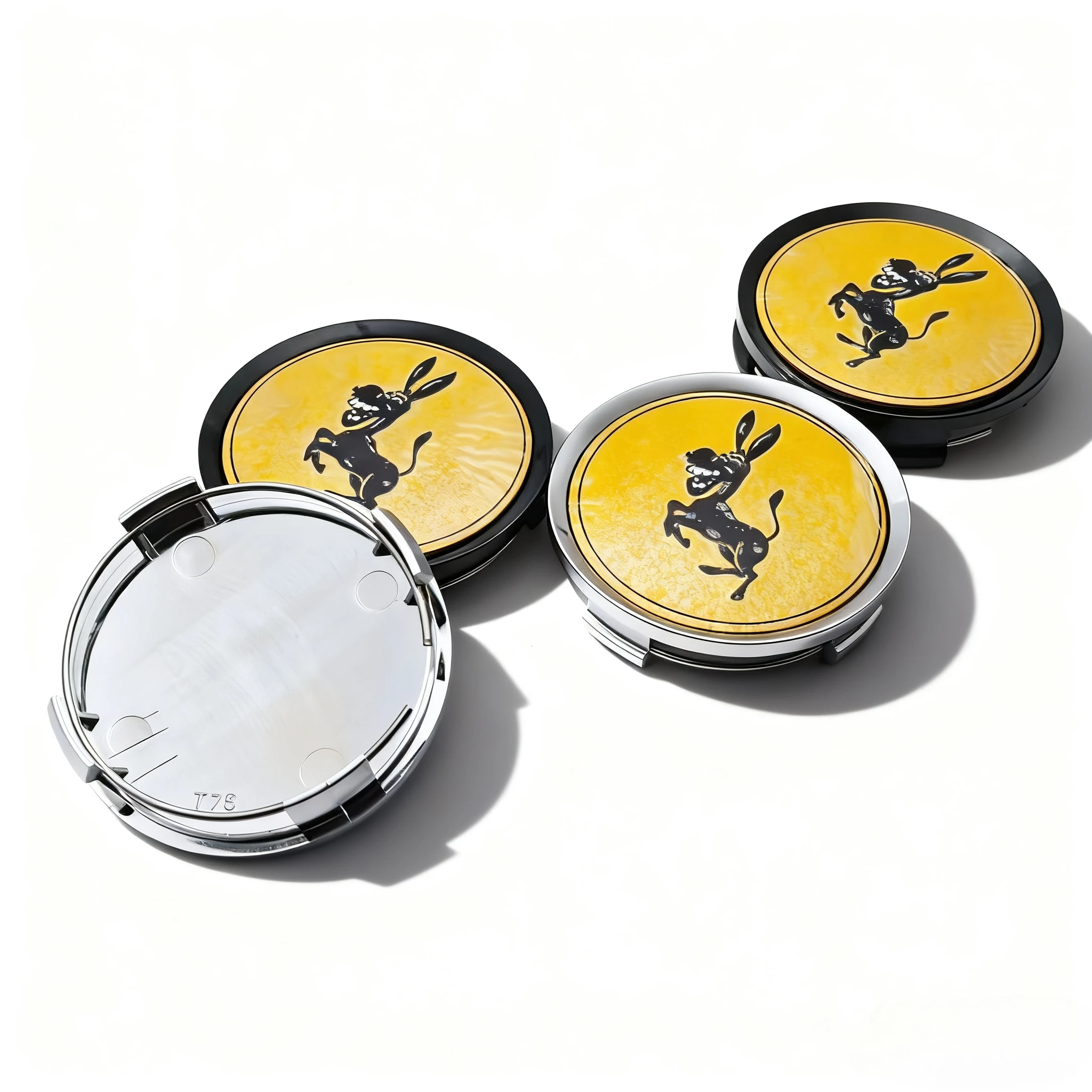 4 stücke Esel Logo Emblem Abzeichen Auto Radnabenkappen OD 74 MM 69 MM ID Auto Räder Nabenkappe Felge Radkappen Abdeckung Ersetzen Auto Zubehör