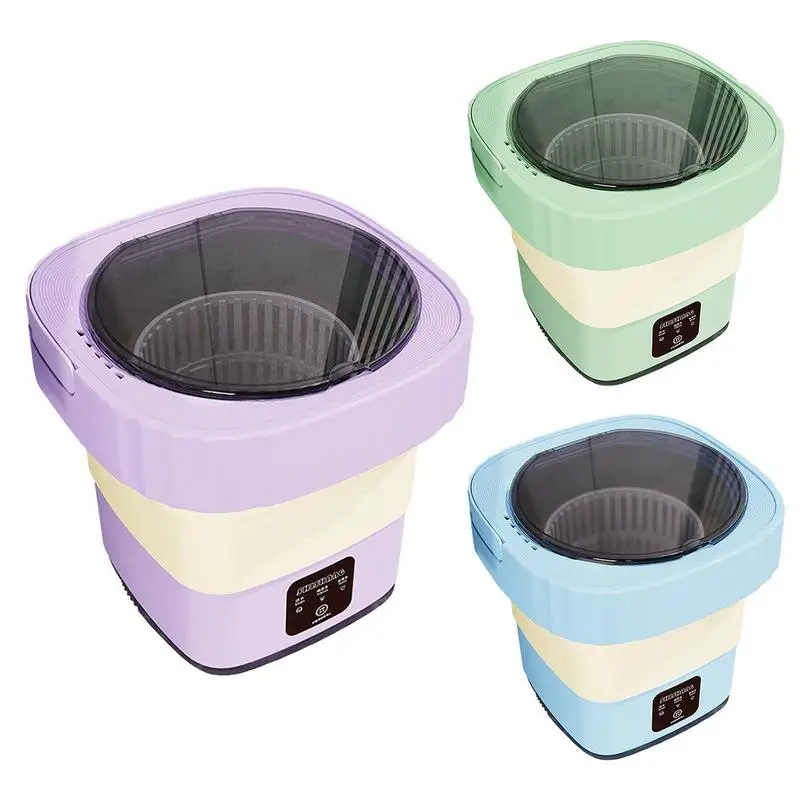 Portable Washing Machine Underwear With Drain Bucket Socks Clothes Washer Camping Folding Mini Washing Machine Auto