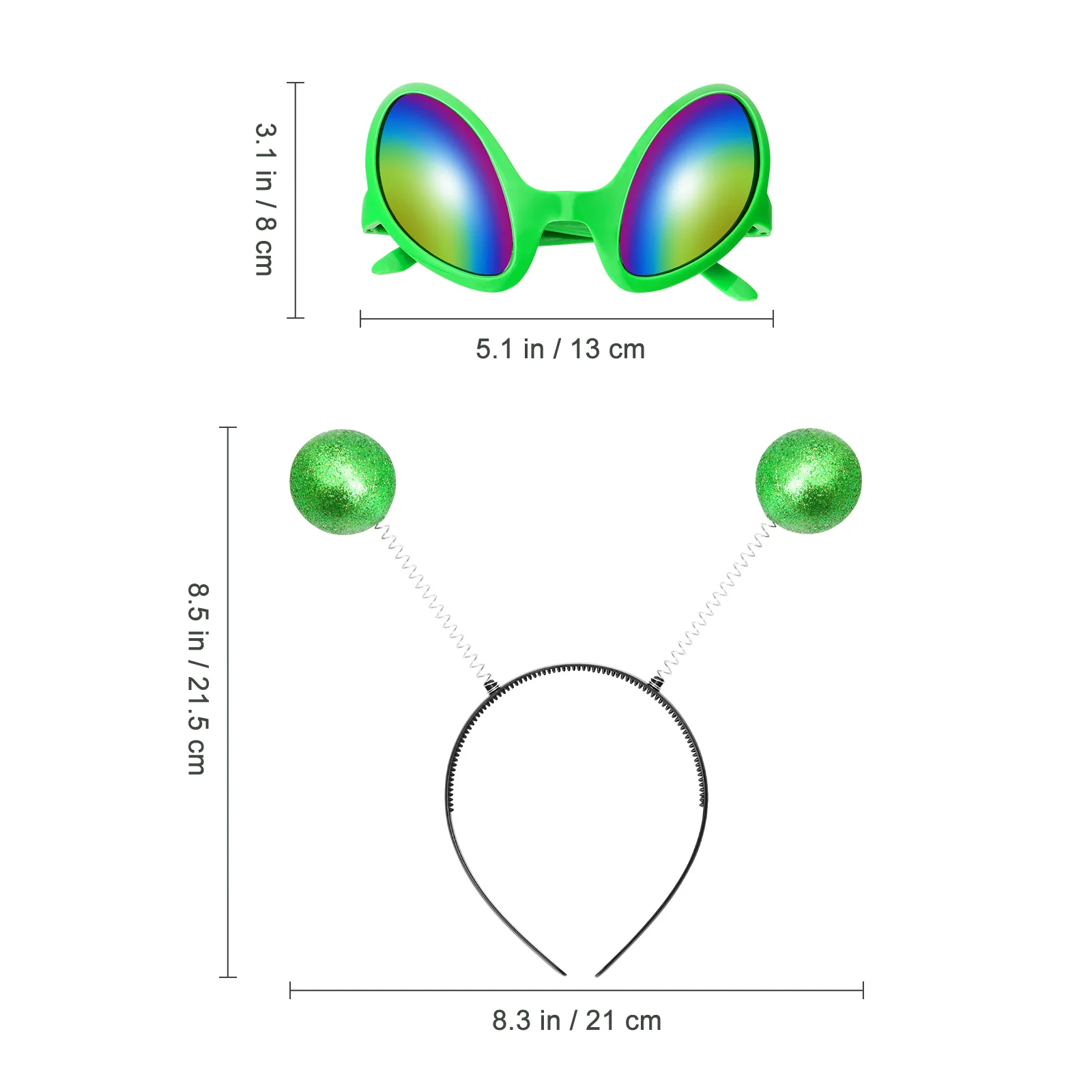 Okulary Lekkie Bezpieczne Imprezowe na Imprezę Bal Urodziny Nowatorskie Śmieszne Dekoracja Rekwizyt Kostium Nakrycie Głowy Talerzowiec
