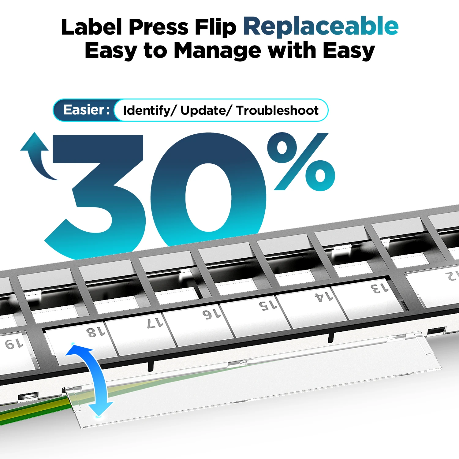 AMPCOM 1U Blank Keystone Patch Panel 24 Ports , 19 inch Rack or Wall Mount with Rear Cable Management Panel for Ethernet Cable