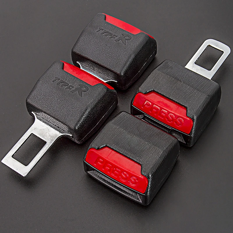 2Pcs Car Seat Belt Clip Extender Safety Seatbelt Lock Buckle Plug Thick Insert Socket Extender Safety Buckle Car Accessories