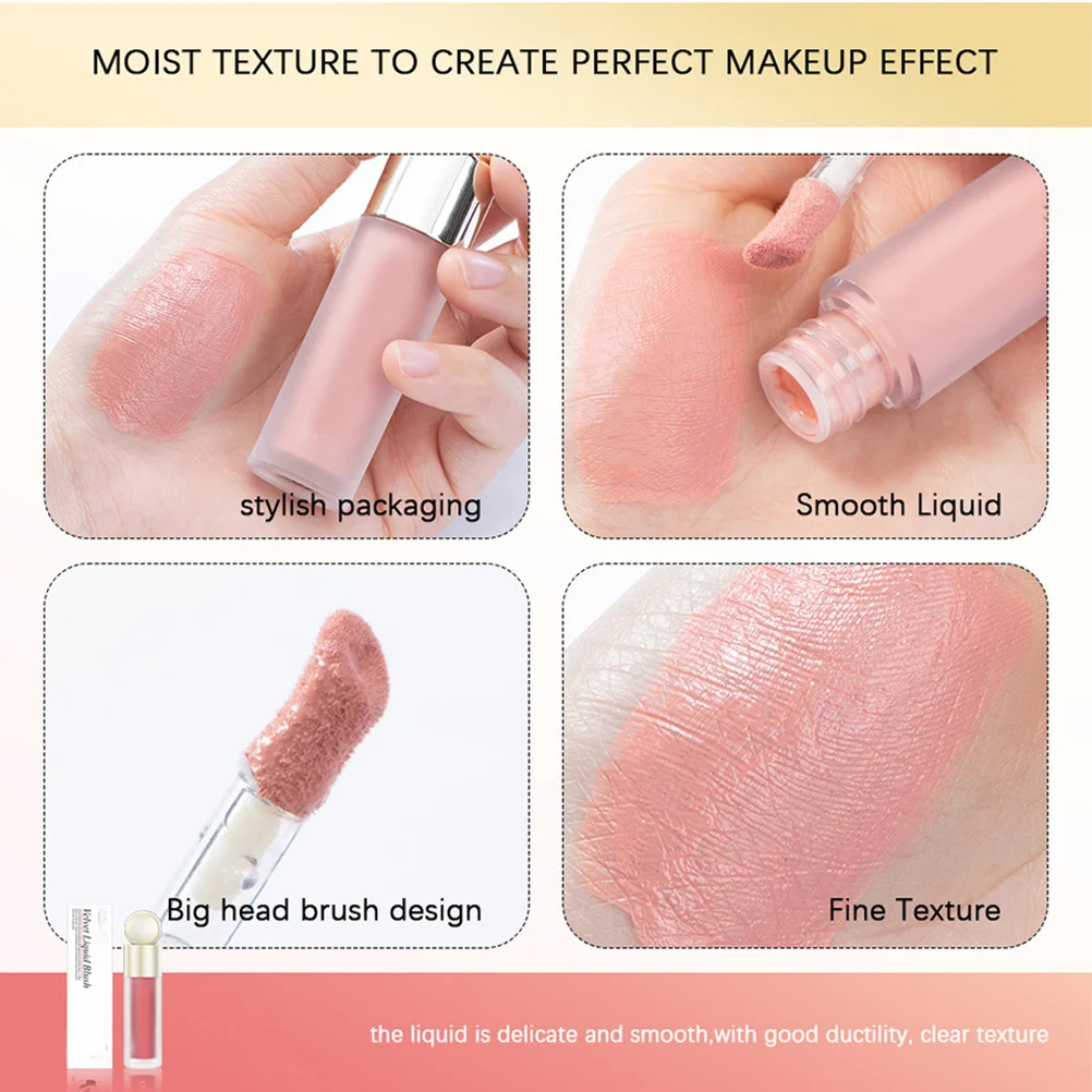 5 個の長持ちする液体ブラッシュクリーム顔のメイクアップ用魅力的な色高速接着肌に安全なマイルドな顔の美容
