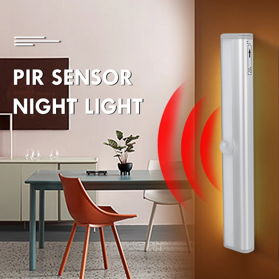 

10LEDs Motion Sensor Cabinet Light Rechargeable Wardrobe Lamp Makeup Lights White Light For Bedroom Kitchen Washroom Lighting