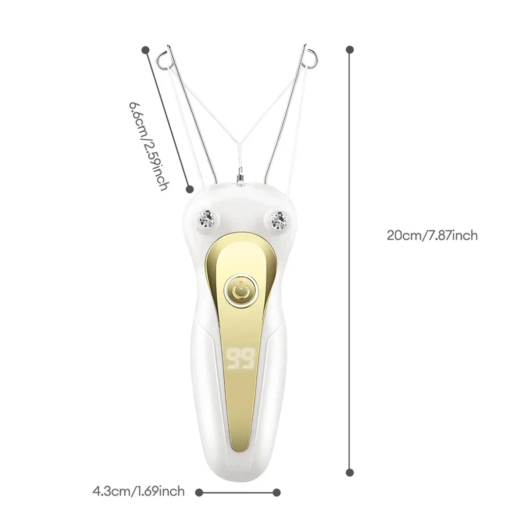 LCD Display Cotton Thread Epilator Electric Women Facial Hair Remover Defeather Instant Hair Removal Threading Depilation Waxing