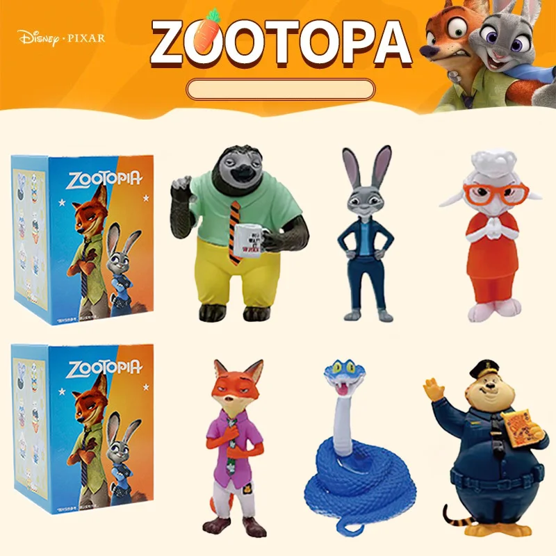 Disney Zootopia 2 caja ciega serie lindo zorro Nick conejo Judy leopardo oficial muñeca de escritorio mochila colgantes niños regalos de cumpleaños