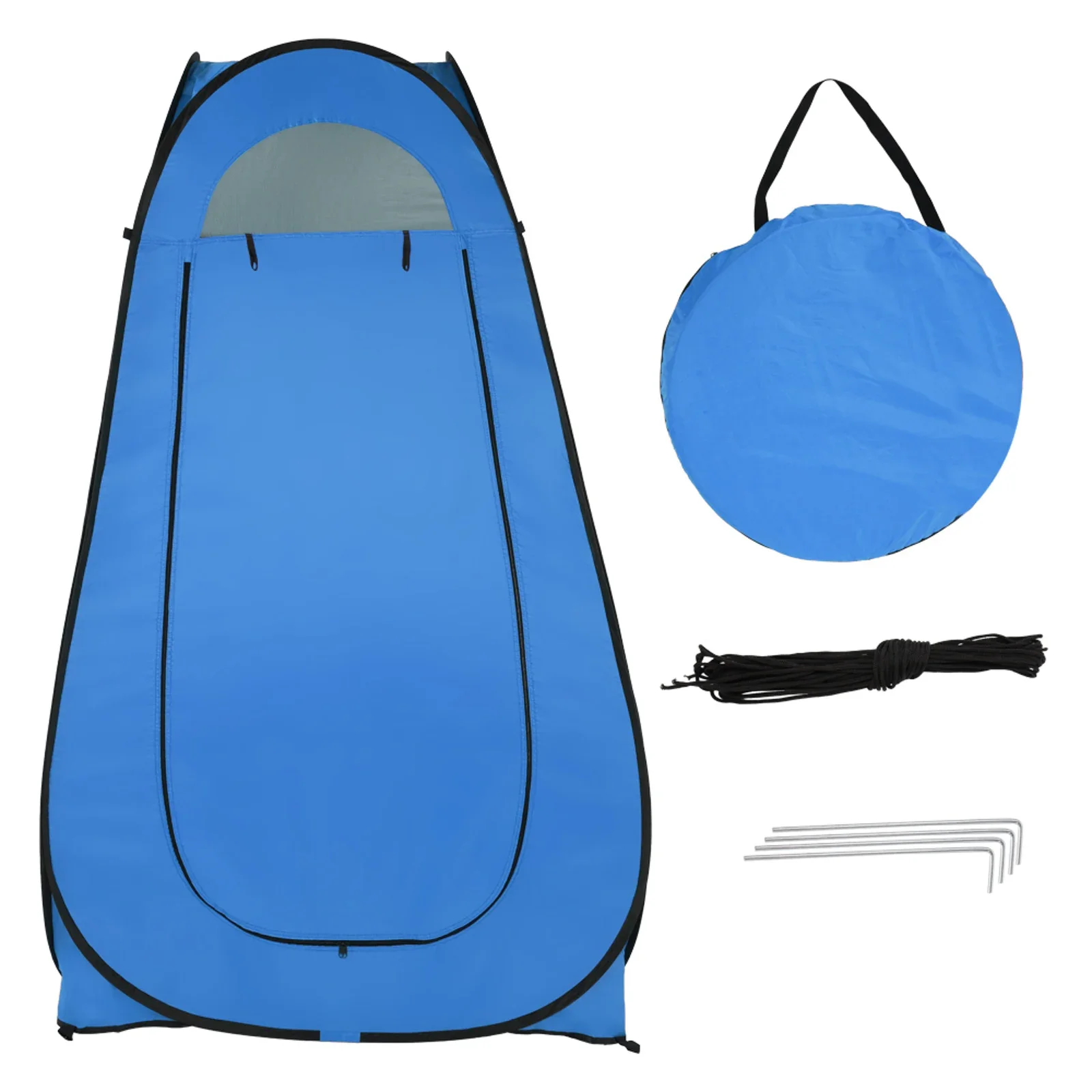 New Toilet Shower Tent Changing Room Dressing Tent Camping Shelter 1-2 Person Portable   Blue