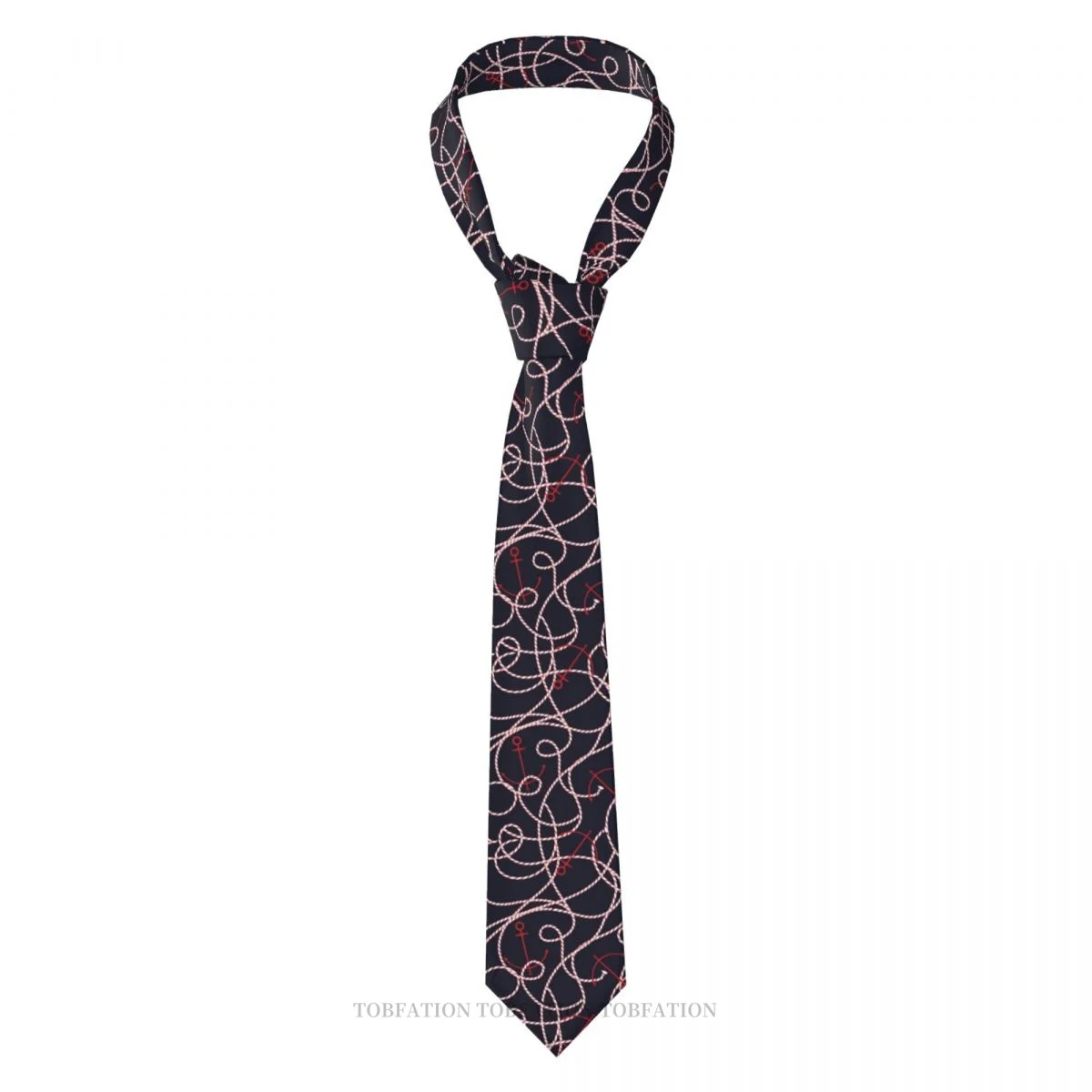 Anchor Rope Men Ties 3D Printed Hip-Hop Street Business Wedding Party Shirt Accessories