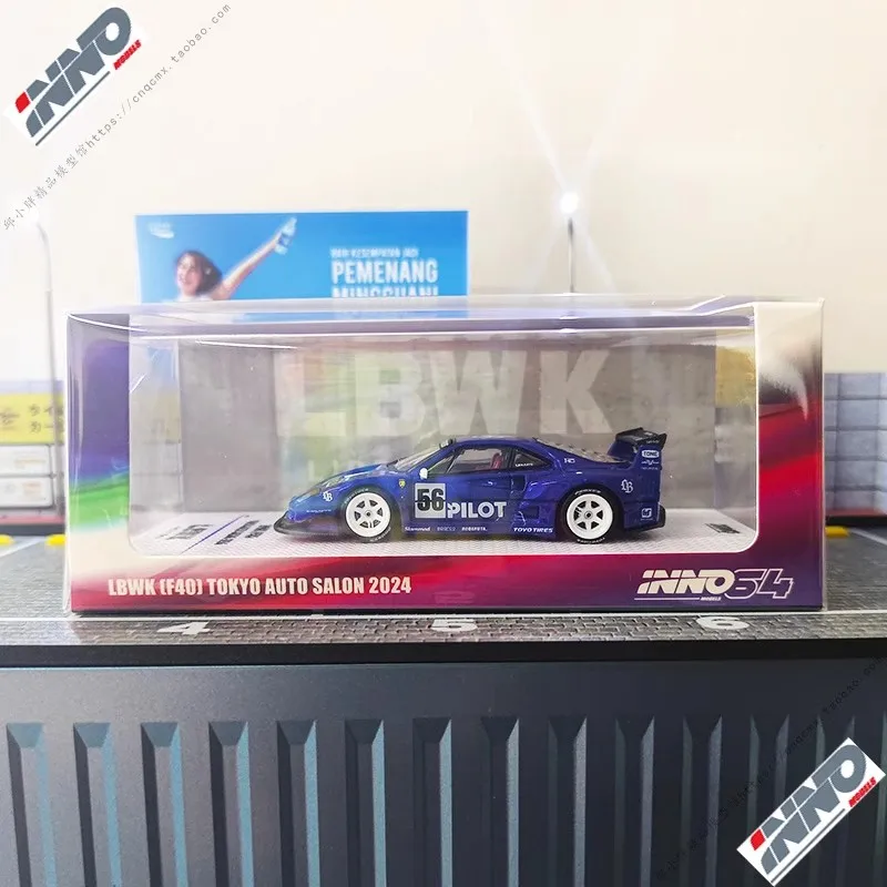 INNO car model 1/64 LBWK number 56 F40 Tokyo Auto Salon 2024 edition car model simulation ornament boy collection birthday gift