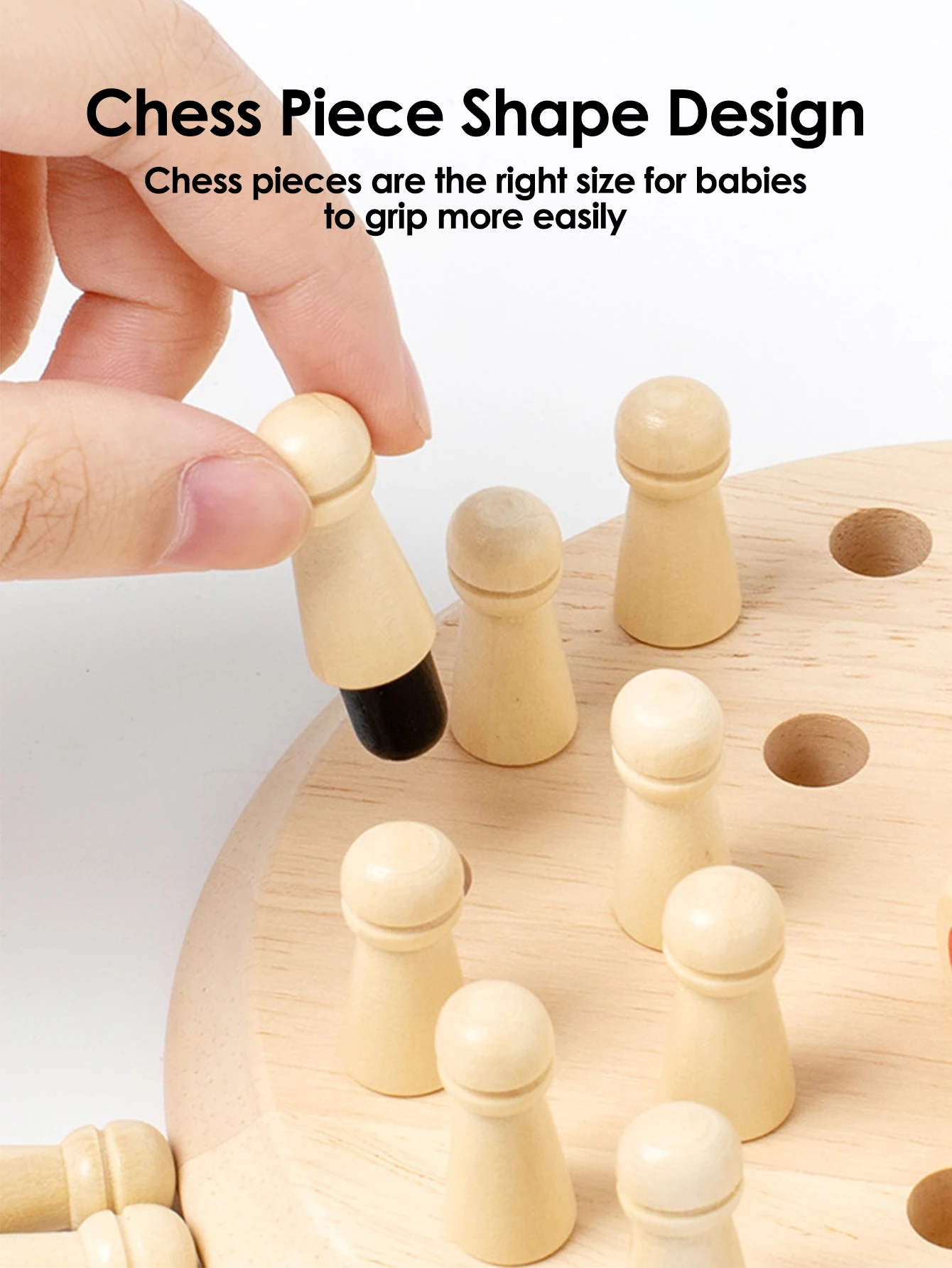 1Set Wooden Chessboard Color Memory Chess Game Memory Concentration Training Wooden CHILDREN'S Early Education Educational Toys