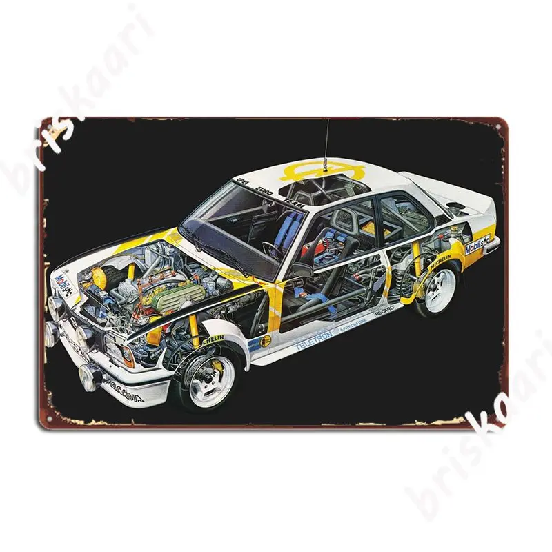 1979 Opel Ascona 400 Rally Poster Metal Plaque Club Home Vintage Club Bar Poster Tin sign Poster