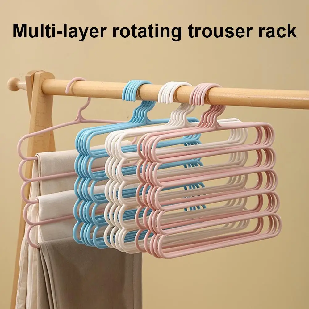 Multi functional pants rack, cloud ladder hanging, folding pants rack, stainless steel pants clip, multi-layer seamless storage