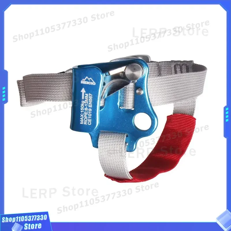 Outdoor Climbing Rescue Safety Foot Rising Device Potential Energy Absorbing Rope Gear for High Altitude Work and Emergency