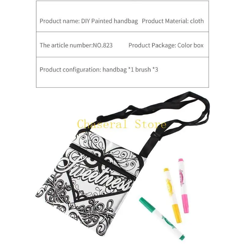 E7CE GRAFFITI MALATION TOTE BAG Antistress Puzzles Ekologiczne zabawki edukacyjne dzieci DIY Materiały rzemieślnicze