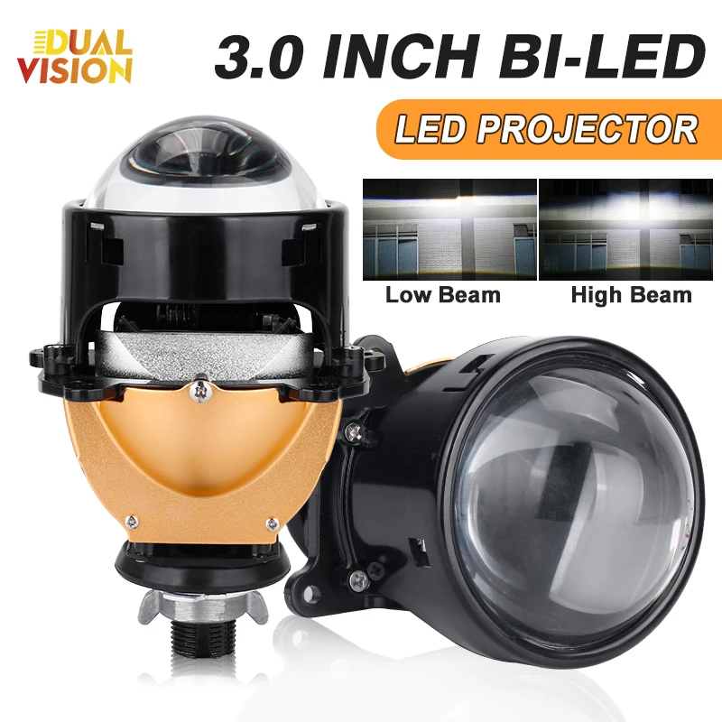 

3.0 Inch Bi Led Projector Lens Led Light For H4 H7 9005 9006 Car Headlights Hella 3R G5 Angel Eyes Hi/Lo Beam Turbo H7 Tuning