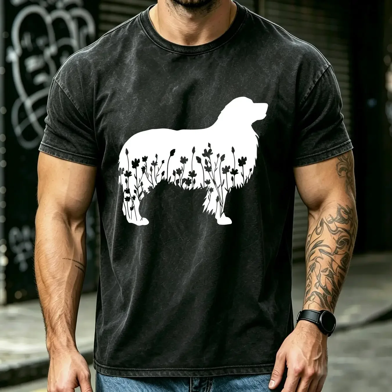 washed T Shirt Dog Mom Apparel Pet Lover Clothing Aussie for Australian Shepard vintage Washed Top For Everyday Wear homme