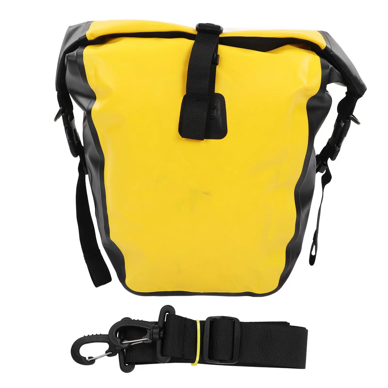 

Durable 500D PVC Large Capacity Yellow Bike Rear Rack Bag for long Distance Cycling Tear Resistant Waterproof