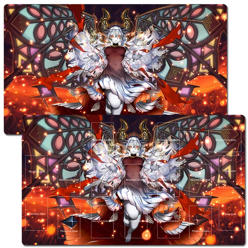 

YuGiOh Blazing Cartesia TCG CCG Playmat Коврик для коллекционных карточных игр Настольный игровой игровой коврик Коврик для мыши 60x35 см Бесплатная сумка