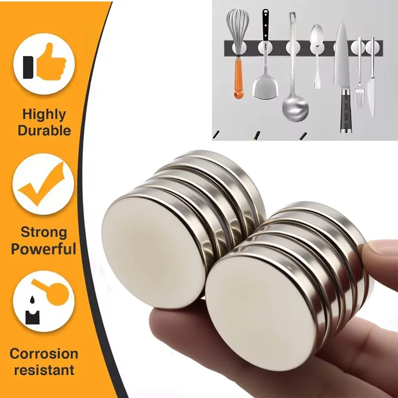 30x5mm Round Disc Heavy-duty Fridge Magnets Strong Magnetic Great Pull Force Perfect for Kitchen Crafts Office Home DIY Storage