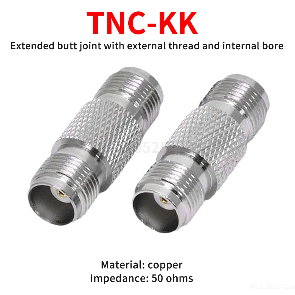 Adaptador de video TNC-KK hembra a hembra, adaptador recto de doble puerto TNC hembra a hembra, extensión de rosca macho y orificio hembra (1 unidad)