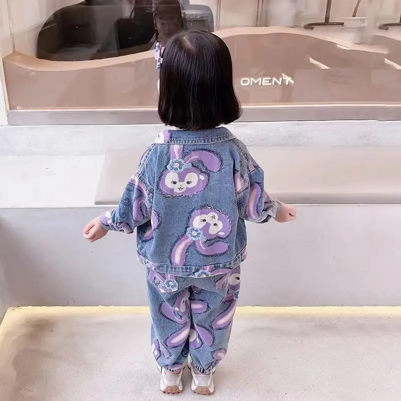 Bambini ragazze primavera e autunno Denim Set alla moda e bambini autunno bambini Denim vestito ragazze edizione coreana cappotto