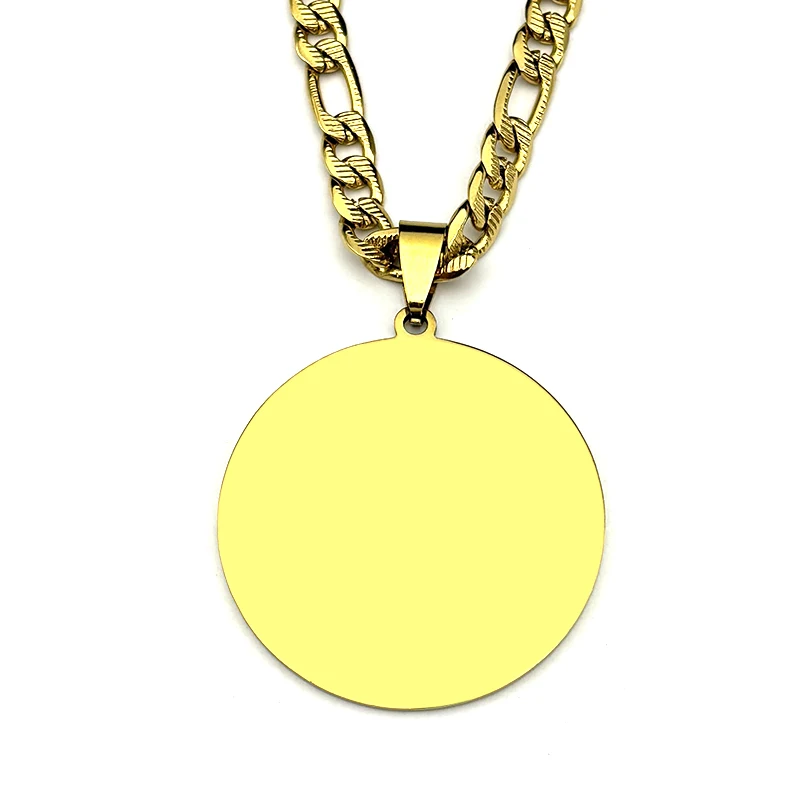 SAINT PATRICK BERDOA UNTUK AS Medali Liontin Kalung untuk Wanita Pria Stainless Steel Warna Emas Christian Amulet Irlandia Hadiah Perhiasan