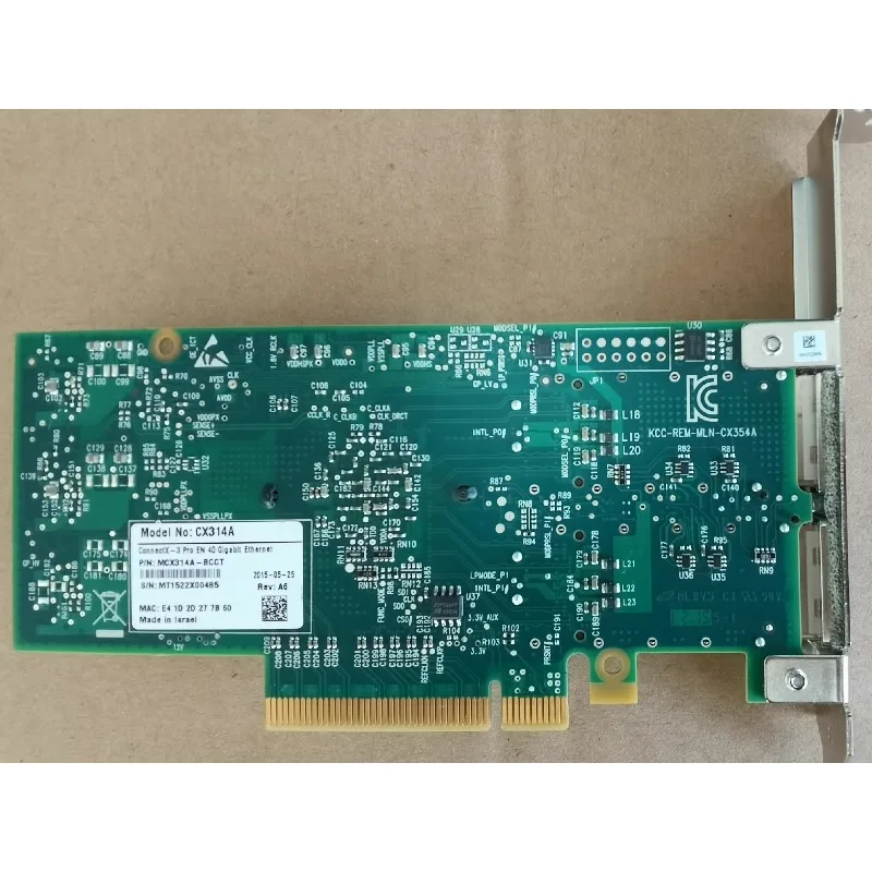 CX314A Dual Port 40G QSFP+ Ethernet Card PCIe 3.0 x8 SR-IOV Virtualization for HPC Cloud