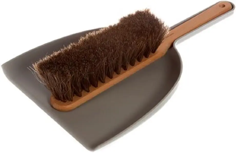 Dustpan & Brush Set, Handmade, Grey