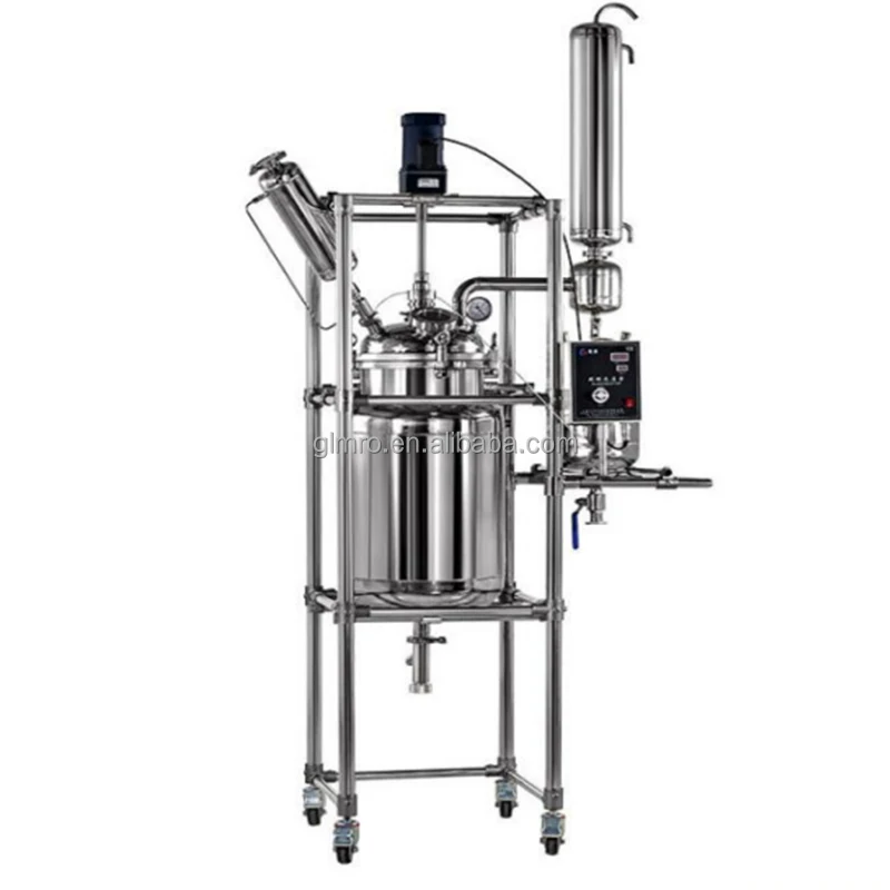 100L Decarboxylation Jacketed Stainless Steel Reactor With Condenser