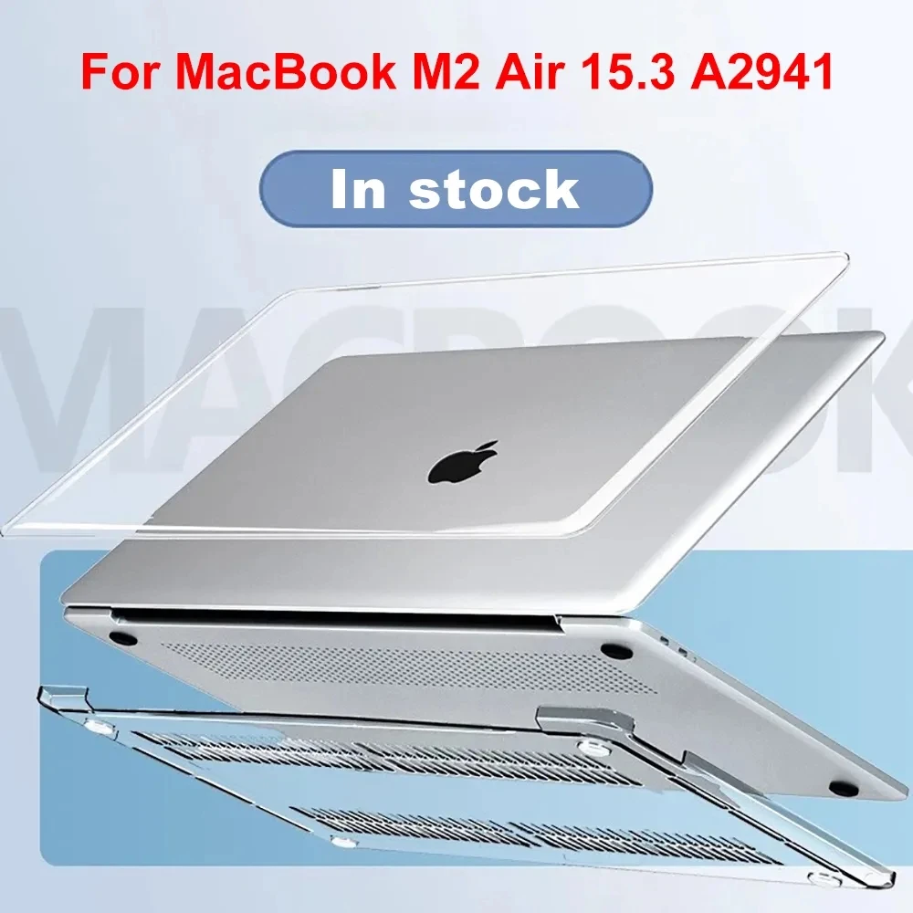 

Newest Laptop Case for Macbook Air 15 2024 M3 Case A3114 Hard Cover for Mac Air 15.3 Inch M2 A2941 Case Capa Shell Accessories