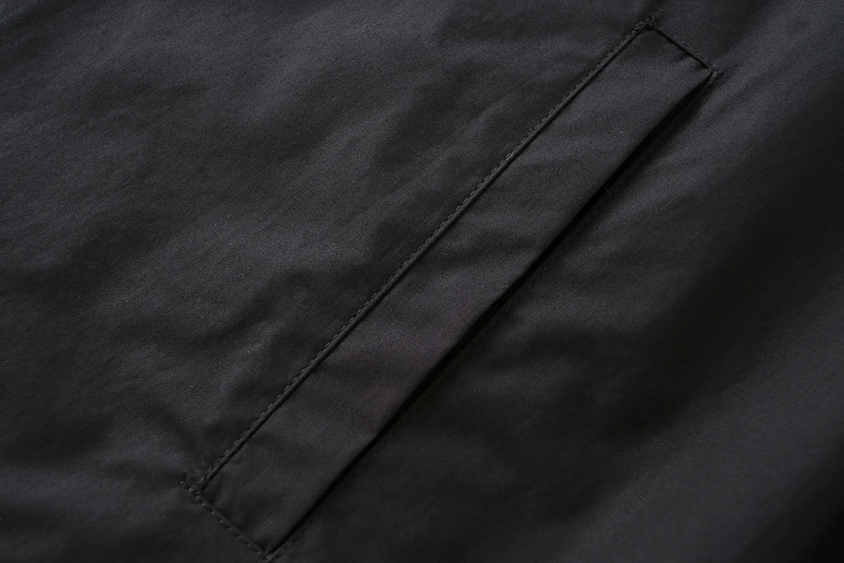 BSAY Damen Stehkragen-Jacke mit Kordelzug am Saum, Knopfverschluss vorne, schrägen Taschen, langen Ärmeln, lässiger Streetwear-Mantel für Damen. – Detail 5