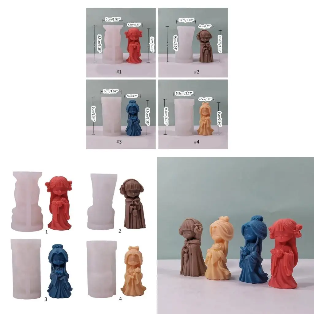 Girl Ornament Silicone Mold Resin Mold Fondant Making Desktop Decoration