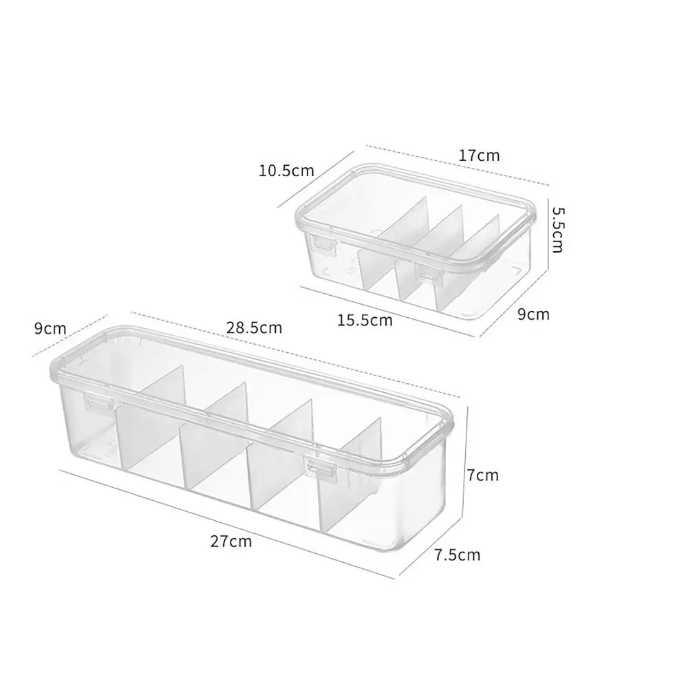 Transparent Data Cable Organizer Case Classification Dustproof Card Organizer with Lid Clutter Collection Box for Office Home