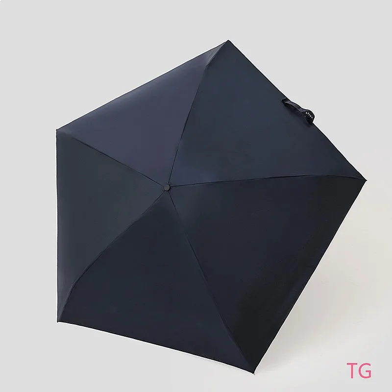 140g Ultralight Portable 5-Fold Umbrella 16cm Mini Pocket Umbrella UV Protection Sun Parasol