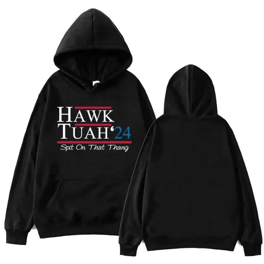 Hawk Tuah Spit on That Thang Hoodie Sweatshirt Women Men Long Sleeve Fashion Pullover Harajuku Tops