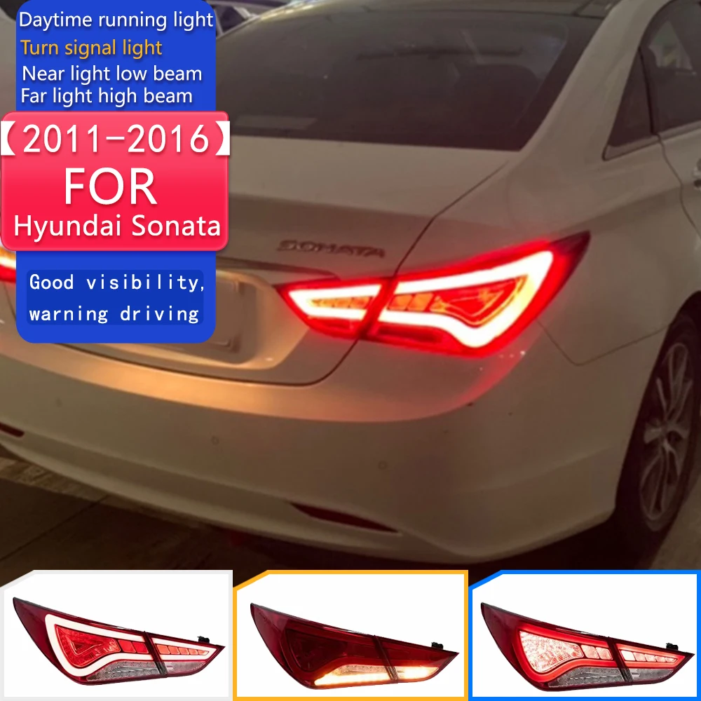 

Car Styling for Hyundai Sonata Tail Lights 2011-2016 Sonata YF LED Tail Lamp DRL Signal Brake Reverse auto Accessories
