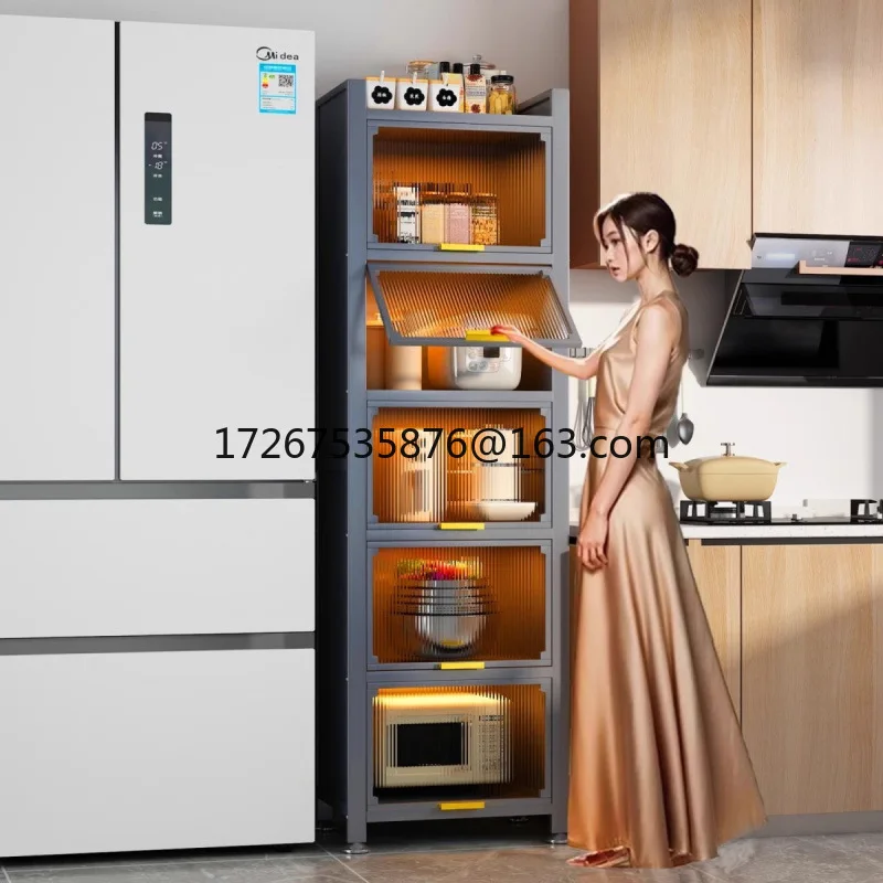 

Flip type storage box Multi-layer heightened storage cabinet Clothing toys Snack locker Living room Kitchen storage cabinet