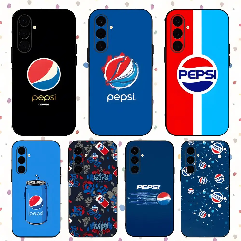 Brand P-pep-SI COLA Cool Phone Case For Samsung Galaxy S25 S24 S23 S22 S21 S20 Plus Ultra Note20 Soft Black