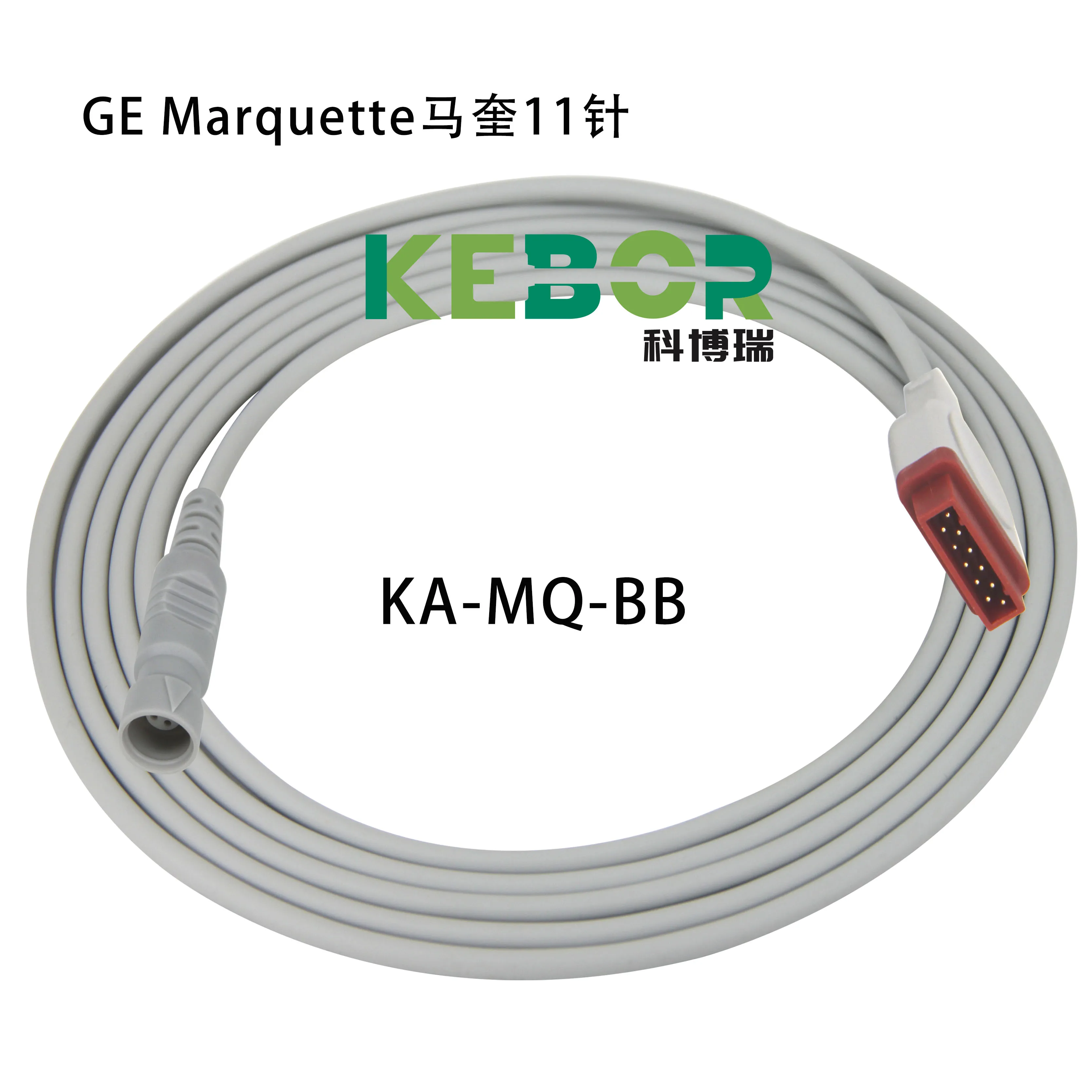 مناسبة لكابل ضغط الدم الغازي Marquis GE11-pin IBP، والنقل إلى Beida/Braun وكابلات استشعار الضغط الأخرى