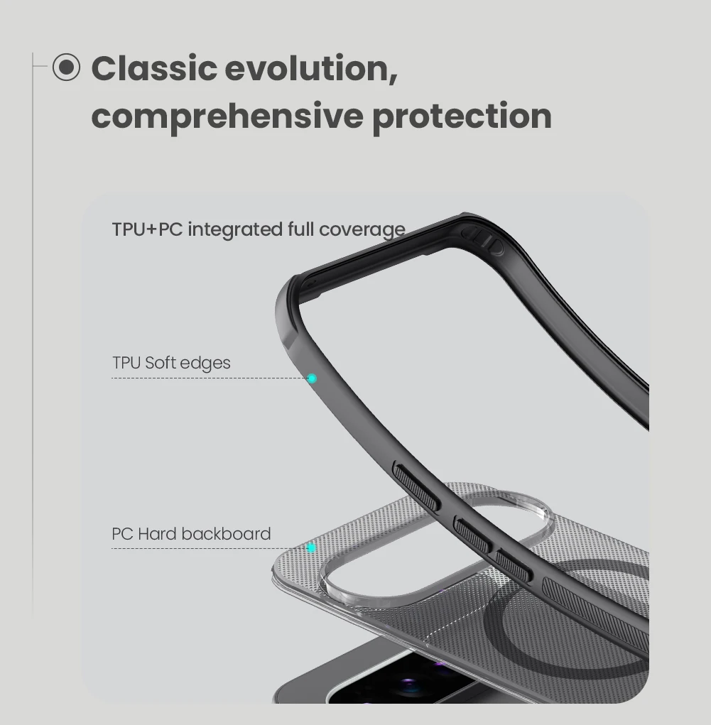 Nillkin Etui Magnetyczne do Google Pixel 10 Pro XL/10 Pro/10, TPU+PC, Twarde, z Poduszkami Powietrznymi na Czterech Rogach, Odporne na Wstrząsy, Przezroczyste, Wersja Czarna