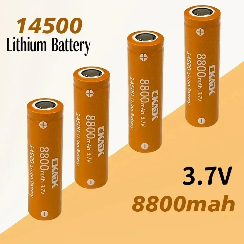 NEW 14500 Lithium Battery 3.7V 8800mAh Rechargeable Battery Solderable Nickel Sheet Battery for Flashlights LED Flashlight Toys