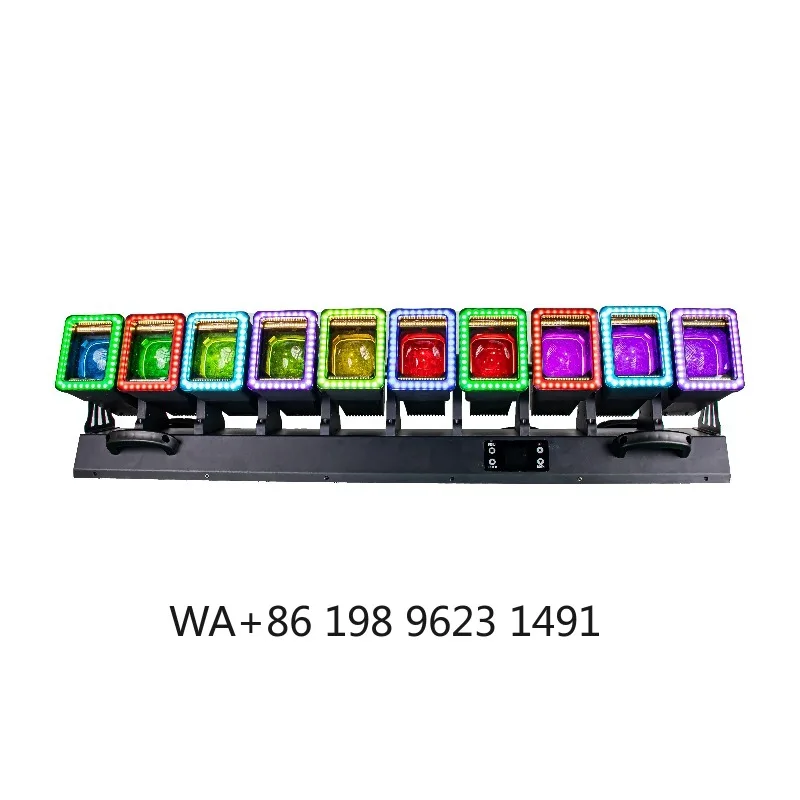 10*60W Matrix Moving Head Light Colorful Ring Stage Lighting for Nightclub Club Wedding Party Event Show Performance
