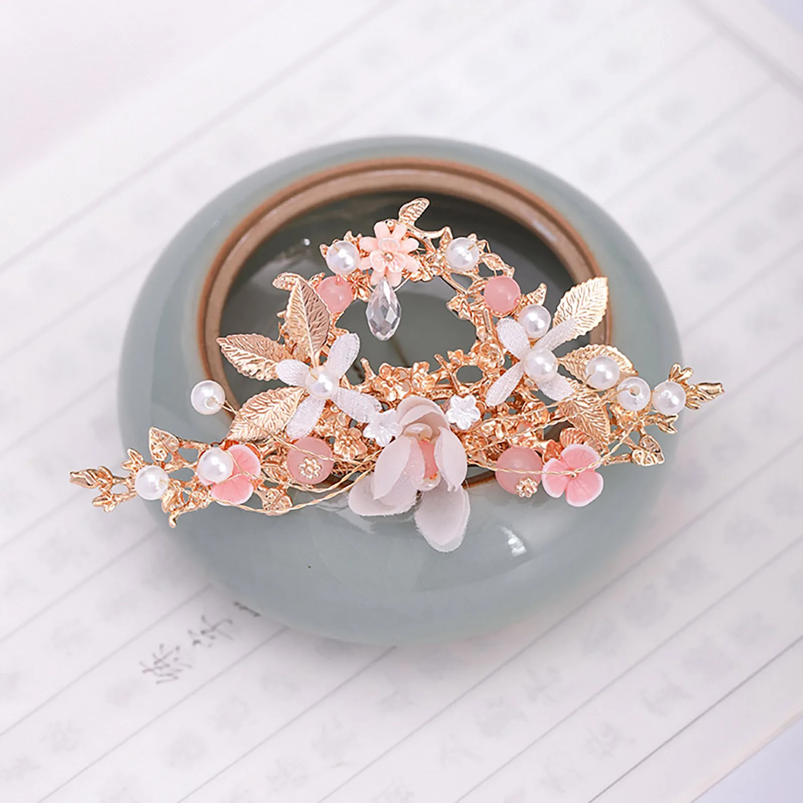 Chinesische Hanfu Haar Stick Haarnadel Ohrringe Haar Zubehör Set Lange Fransen Vintage Haarnadel Blume Handgemachte Hochzeit Haar Schmuck – Detail 8