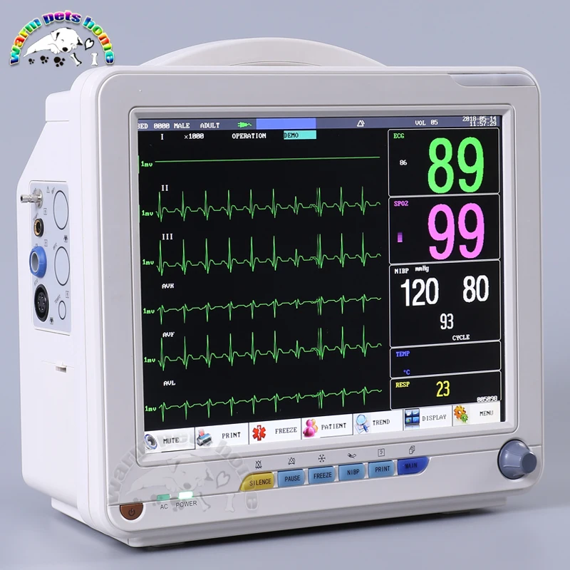 12.1 Inch Portable Veterinary Patient Monitor for Pet Parameter Clinic Animal Monitor Veterinary Equipment