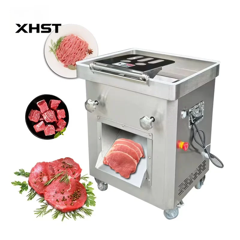 Commercial Meat Cutting Machine for Beef Chicken Breast Slicing Strips Dicing Cubes